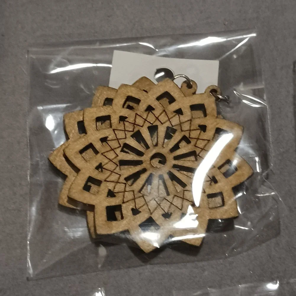 NWT!!! Handmade Wooden Earrings Bundle (14prs) - Picture 9 of 16